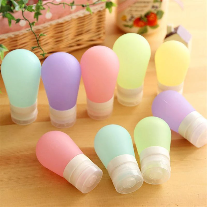 Путешествия шампунь бутылки мини портативный силиконовый гель для душа мыло