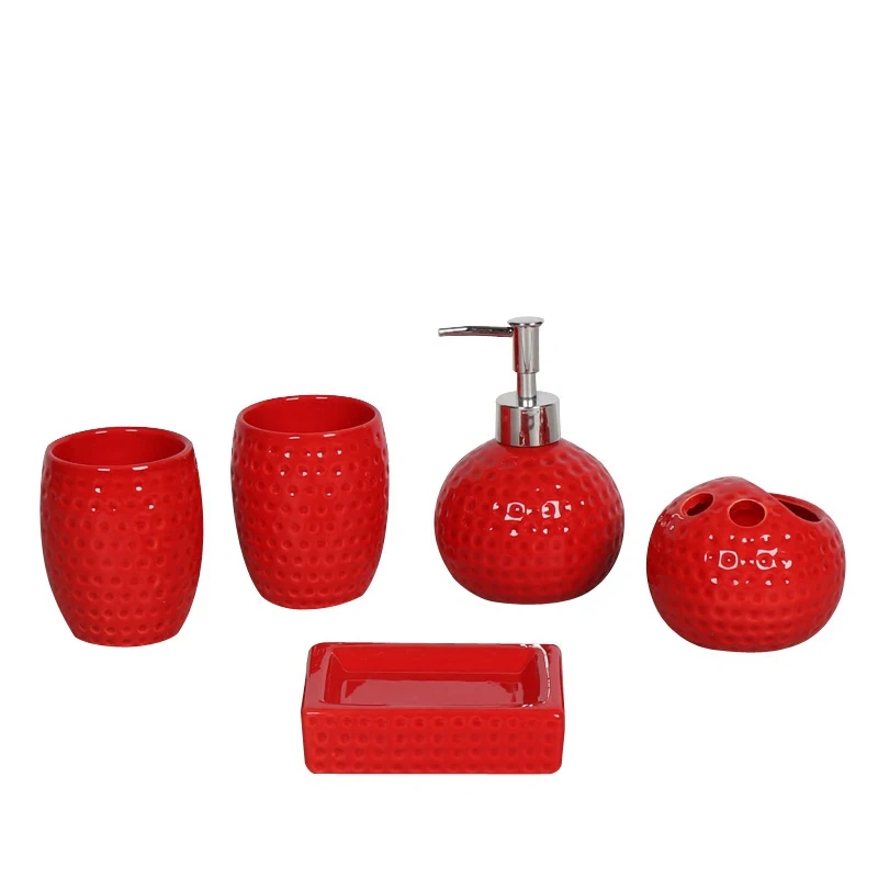 5 шт./компл. красные китайские черные белые нитки с цветочным узором керамические