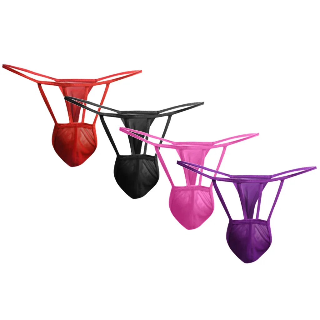 Мужские тонкие сетчатые стринги с большим пенисом мужское нижнее белье мужские