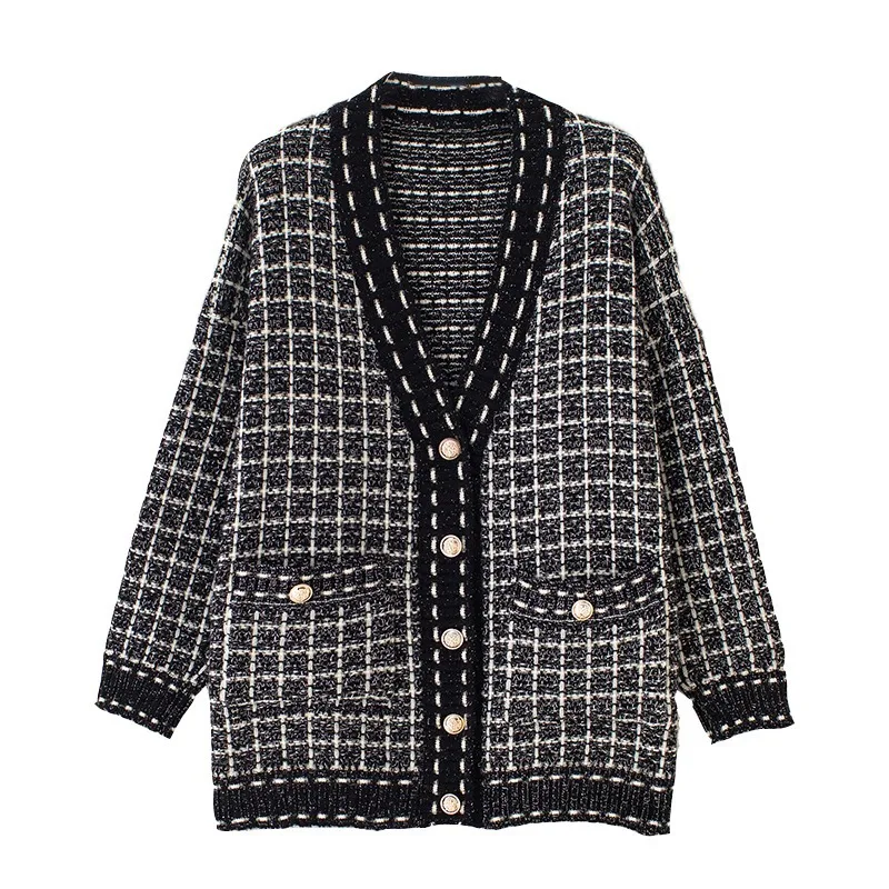 Женская одежда классический черно белый клетчатый хит продаж