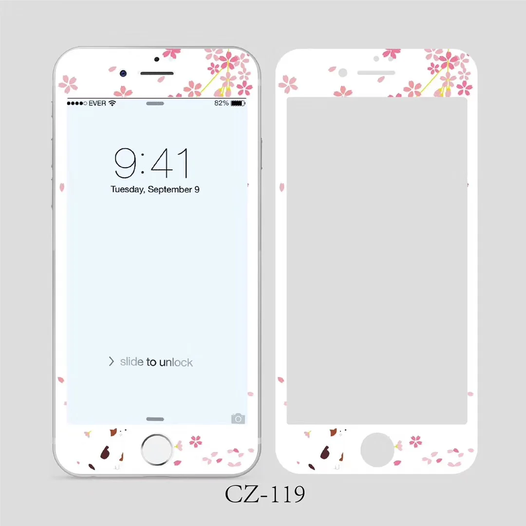 3D закаленное стекло для iPhone 7 8 6 6s plus защитная пленка экрана художественные цветы