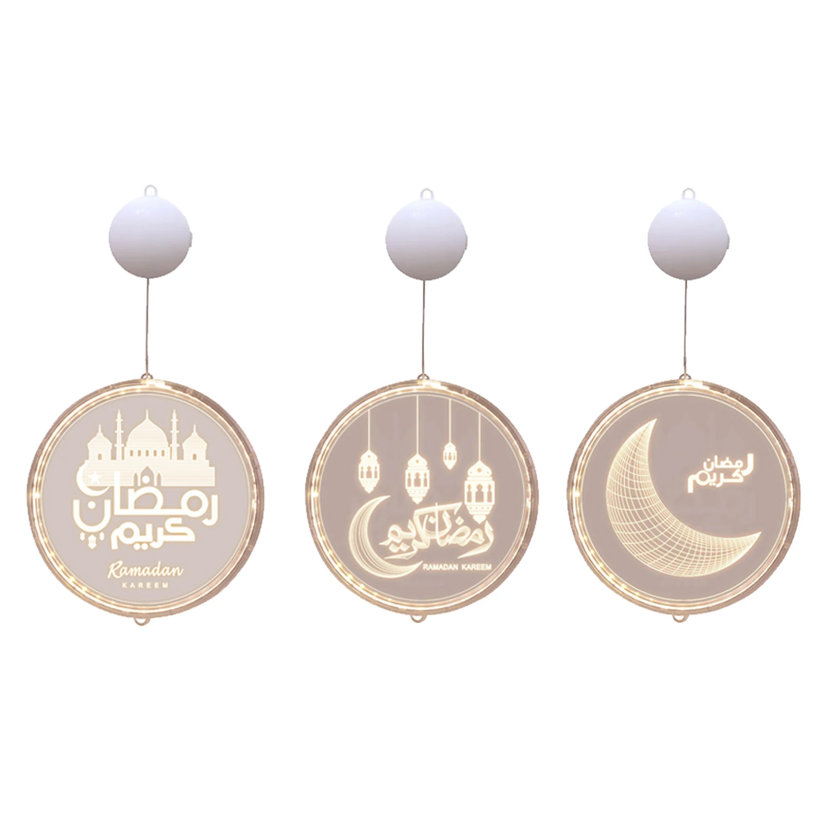 

Eid Mubarak Ramadan Acrylic LED Lights Muslim Islamic Party Decoration