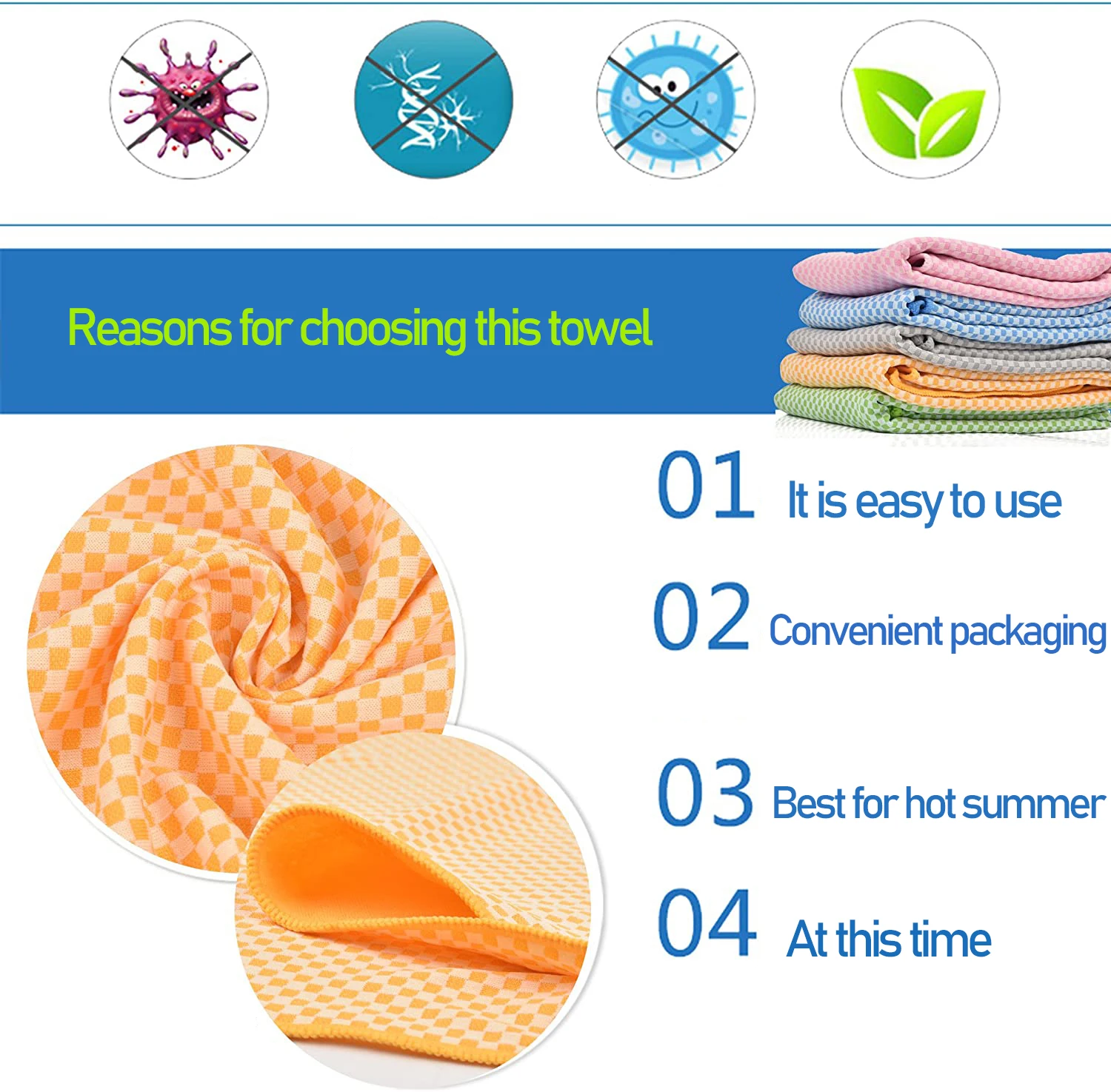 

Averse Ultraviolet, Anti Heatstroke, Super Absorption, Mountaineering, Swimming And Traveling, MultiPurpos Buy Get One Free