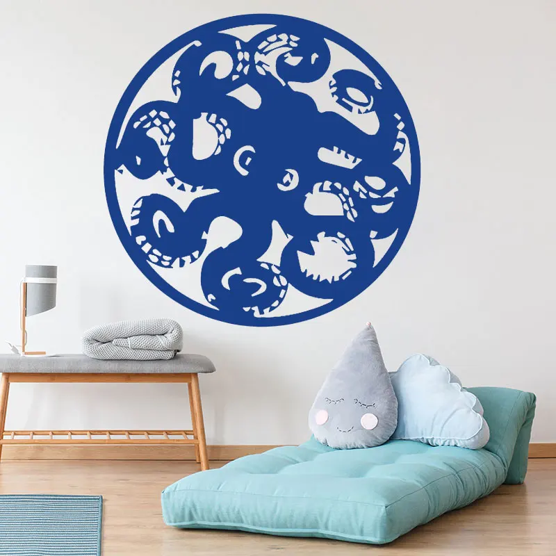 Морской осьминог настенная наклейка домашний декор гостиная аксессуары для