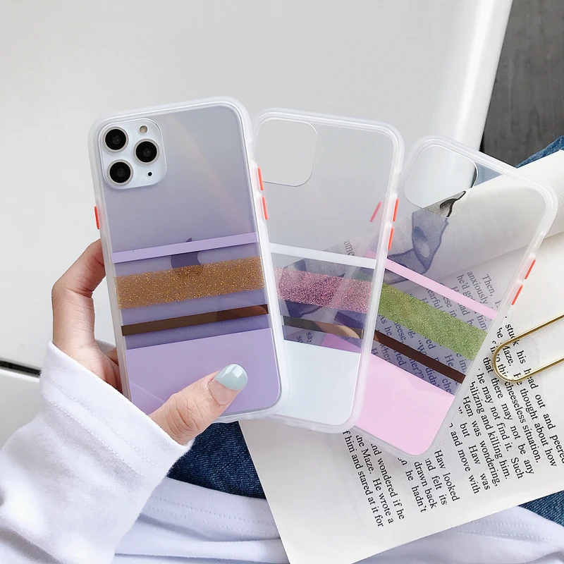 Модные цветные блестящие чехлы для телефонов iPhone 11 XR X XS Pro Max 6 6s 7 8 Plus мягкий