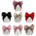 Детская шапка для девочек с бантом, шапка-тюрбан, реквизит для фотосъемки младенцев, детская шапочка