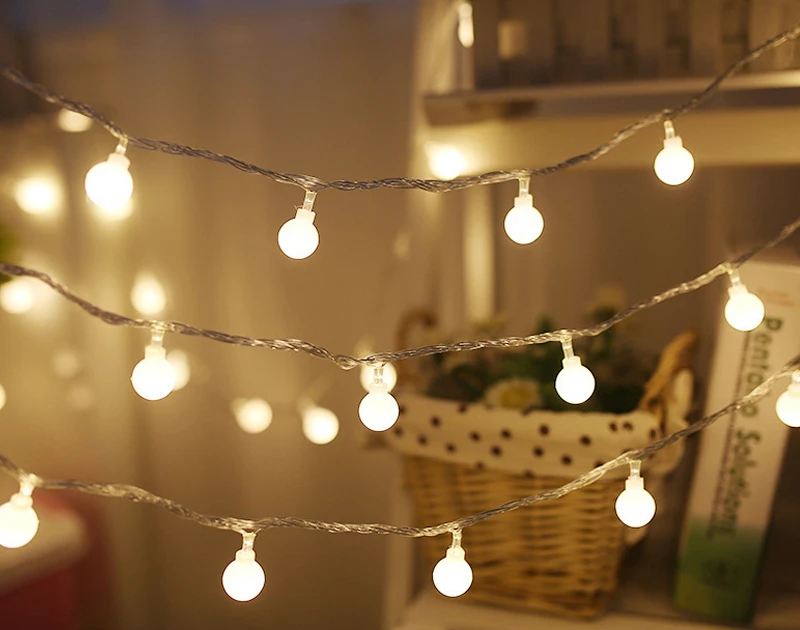 10 м 100LED 220 В Рождество Снежинка Звездный шар Гирлянды 6 м 40LED Батарея Вспышка Фея легкие гирлянды для свадьбы декор
