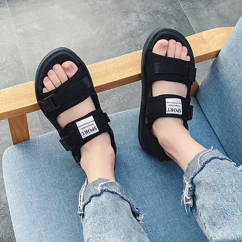 Сандалии на липучке для мужчин и женщин модные водонепроницаемые босоножки