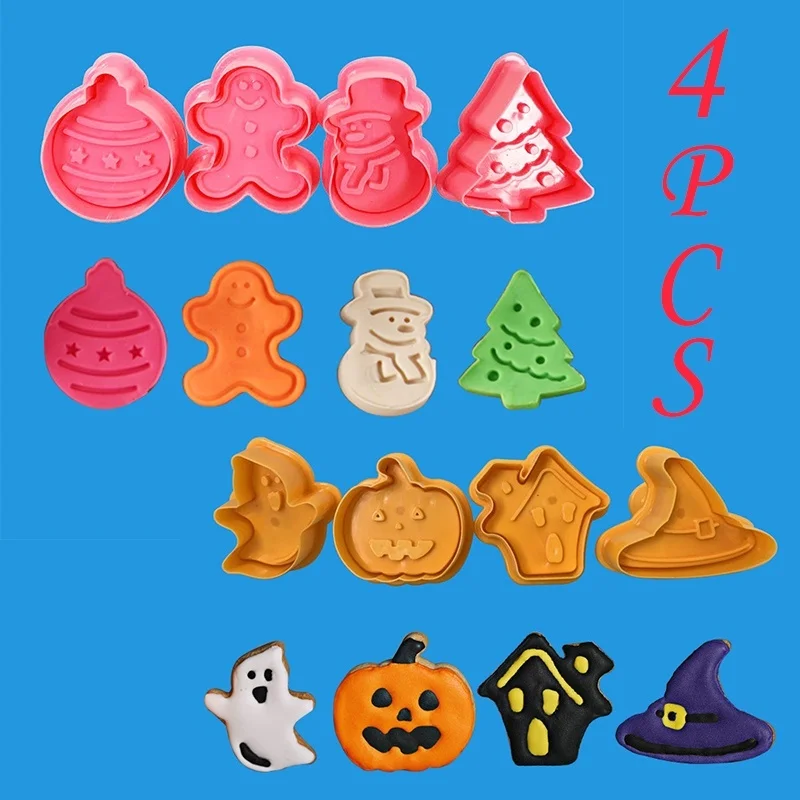 4 шт. форма для печенья Рождественская елка снеговик резак резаки выпечки