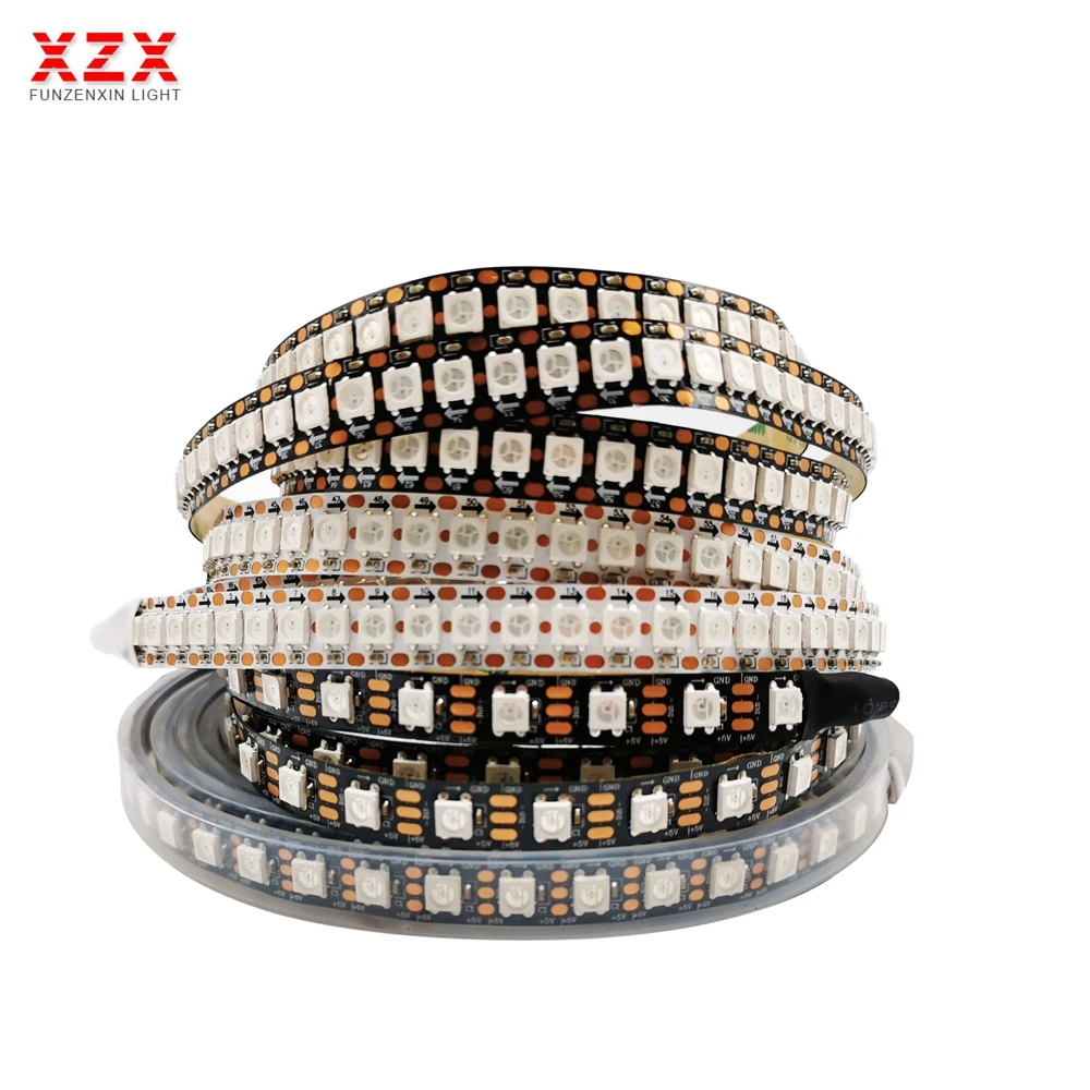 5m 74/96/144Ied WS2812B WS2812 SMD5050 умная цветная (RGB) Светодиодные ленты IndividuaIIy AddressabIe
