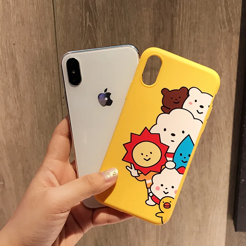Милый мультяшный чехол для iphone 7 puls 8 6s 6 plus силиконовый X XR XS | Мобильные телефоны и