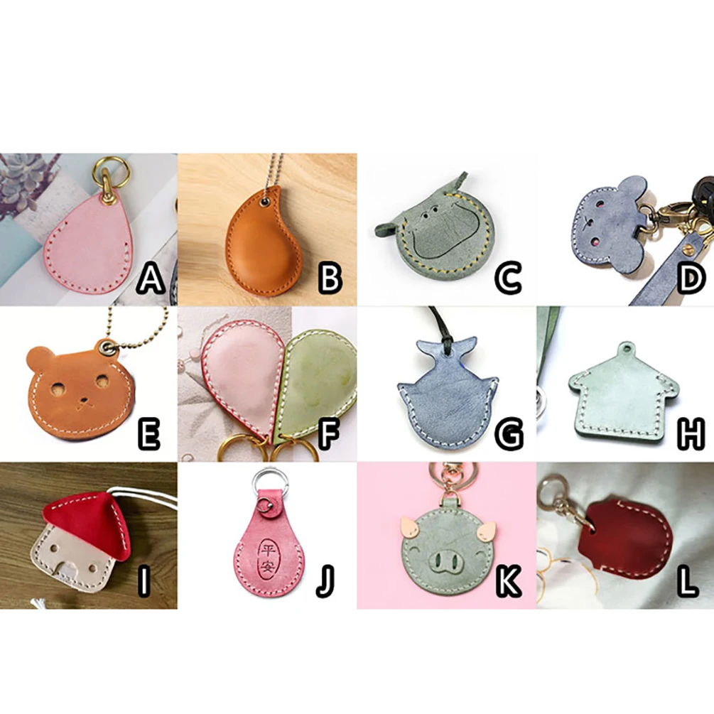 

Kawaii Animal Keychain Transparent Template Set Sewing Pattern Leather Craft Acrylic Stencil Template Tool Leatherworking Tools