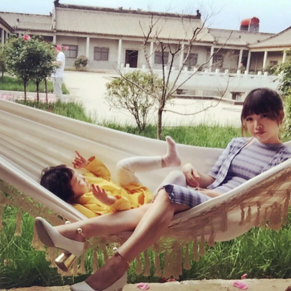 Уличный садовый гамак качели с кисточками подвесная кровать для походов