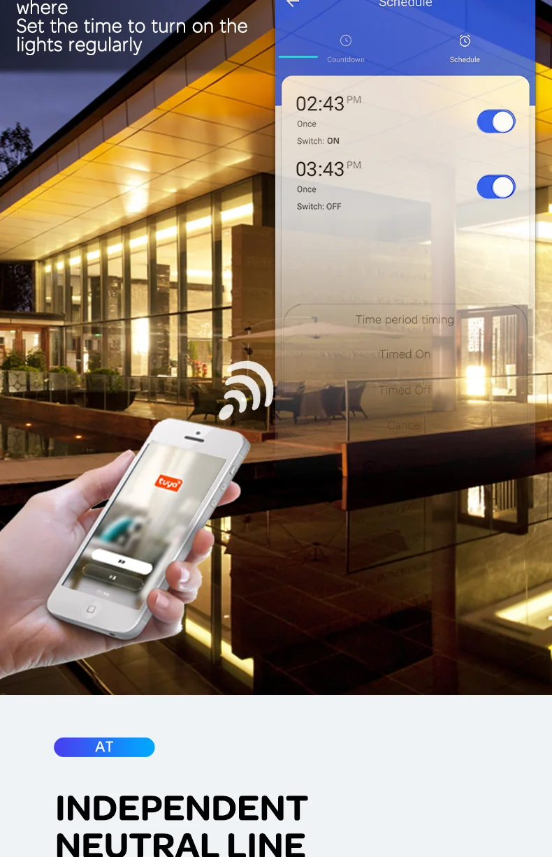 Smart Life(tuya) app WiFi Circuit Breaker Timer Remote Control Wireless Intelligent Automatic Switch |