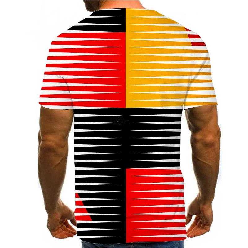 

Men Graphic T Shirts Round Neck 3D Print Short Sleeve Daily Tops Abstract Tees