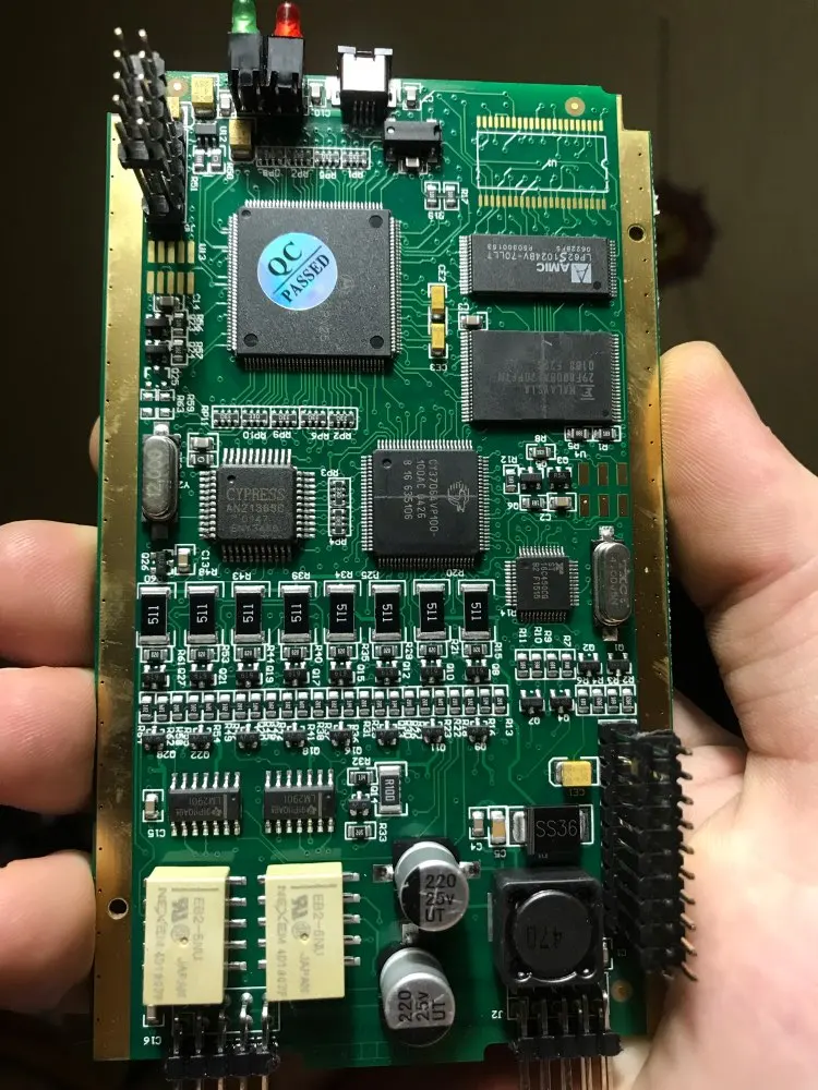 Может закрепить V193 с CYPRESS AN2135SC/2136SC полный чип Золотой печатной платы Авто+ OBD2 диагностический интерфейс