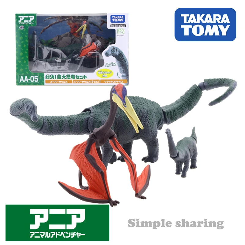 

Takara Tomy ANIA Animal Advanture AA-05 Showdown! Набор Гигантских Динозавров из смолы, Детская образовательная мини-фигурка, игрушка