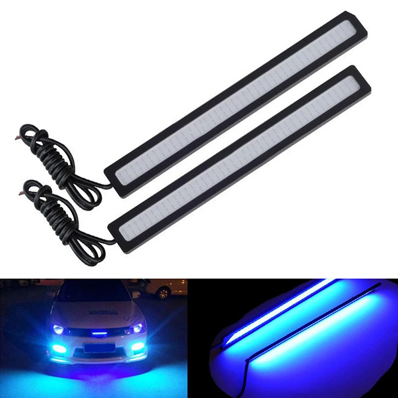 

2021 year Hot Sale 1PC Waterproof DC 12V 17cm Blue Super Bright LED Car COB Lights DRL Fog Driving Running Lamp