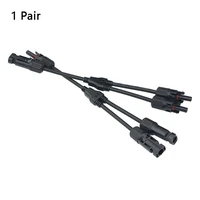 1pair 2y branch solar parallel male female connector waterproof socket plug connector used for solar panel cable pv system