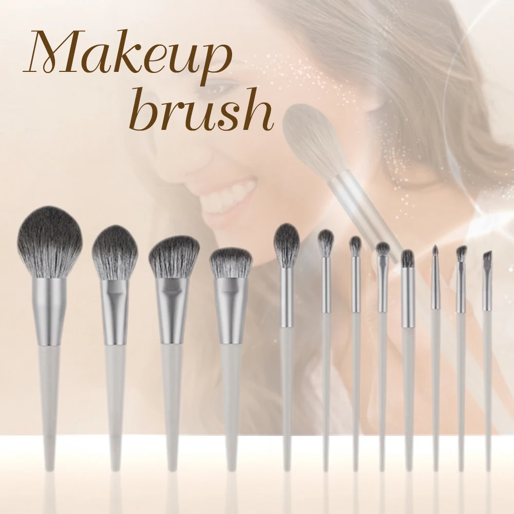 

Makeup Brush Set Synthetic Foundation Powder Blush Highlight Blending Eyeshadow Concealer Brushes Set Makeup Brushes12pcs