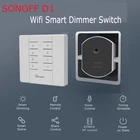 Умный переключатель-диммер SONOFF D1, 1-20 шт., Wi-Fi, RM433 RF, дистанционный модуль сделай сам, регулировка яркости светильник, для приложения eWelink, Alexa, Google Home
