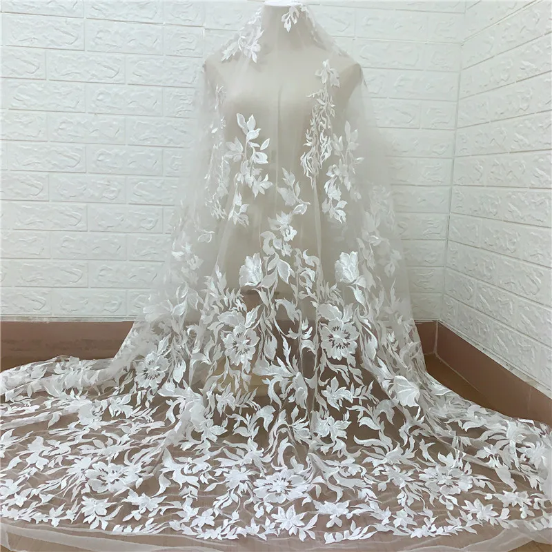 Новинка 2019 года Тюль с вышивкой из белых блесток кружевная ткань блестками