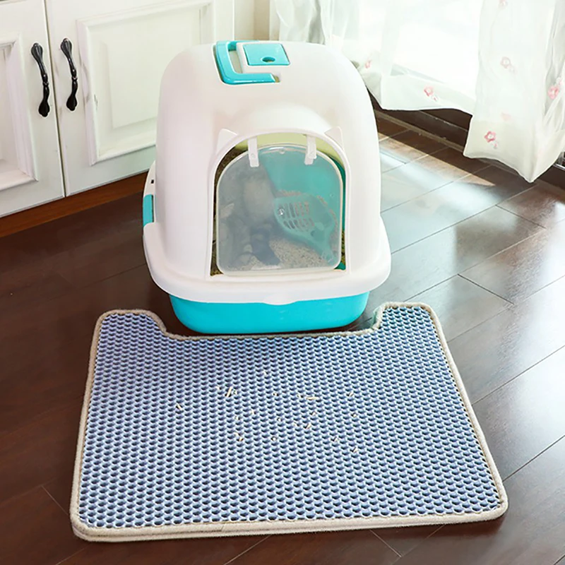 

Pet Cat Litter Mat Double Layer Waterproof Litter Cat Pads For Cats House Clean Super Light Easy To Carry Smooth Surface