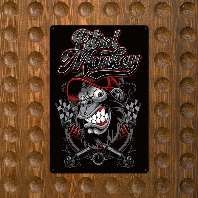 Потертая металлическая Оловянная стена знаки пустынные чернила БОБО робот