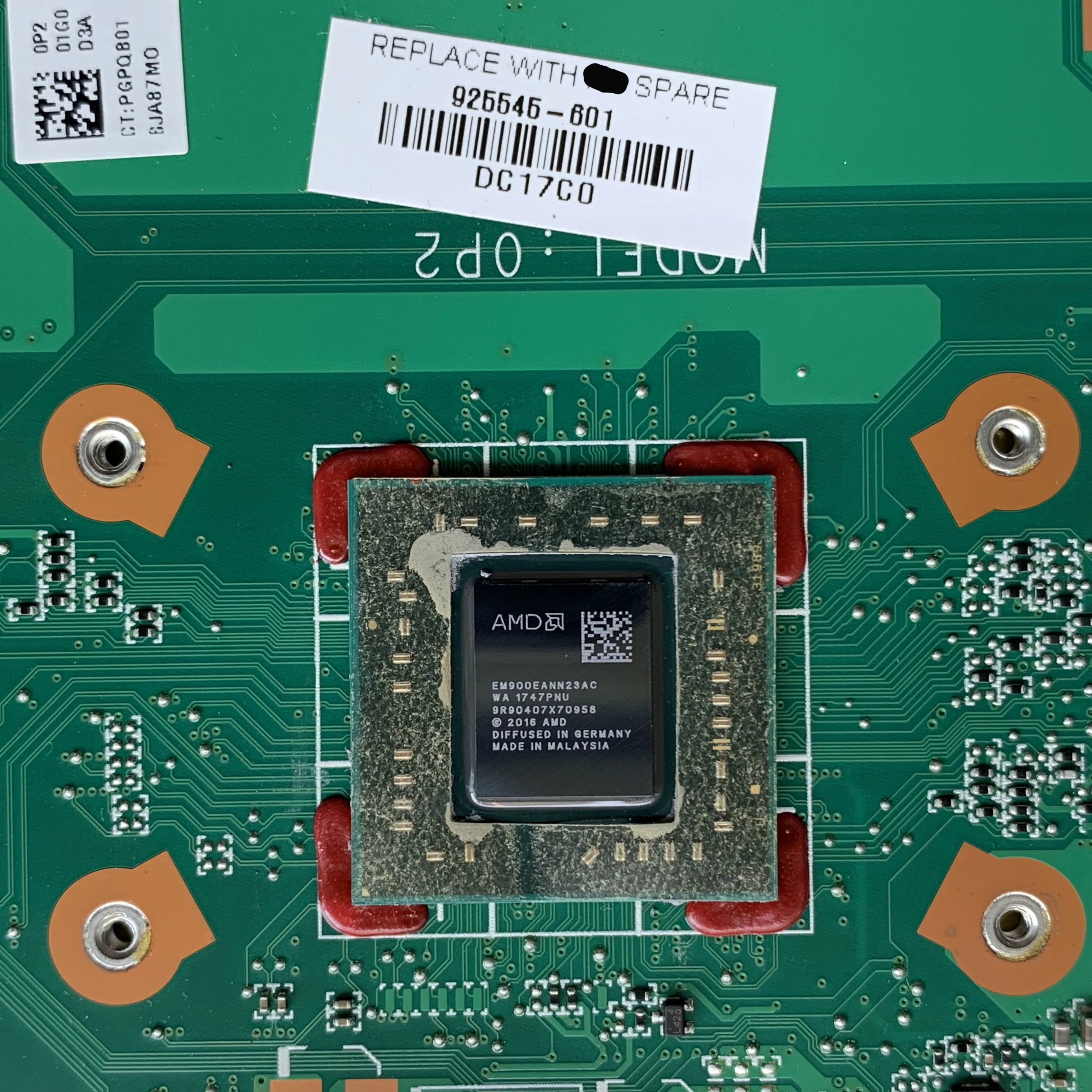 Материнская плата для ноутбука HP 14-BW 245 G6 DA00P2MB6D1 925545-601 925545-001 с E2-9000 CPU | Компьютеры и
