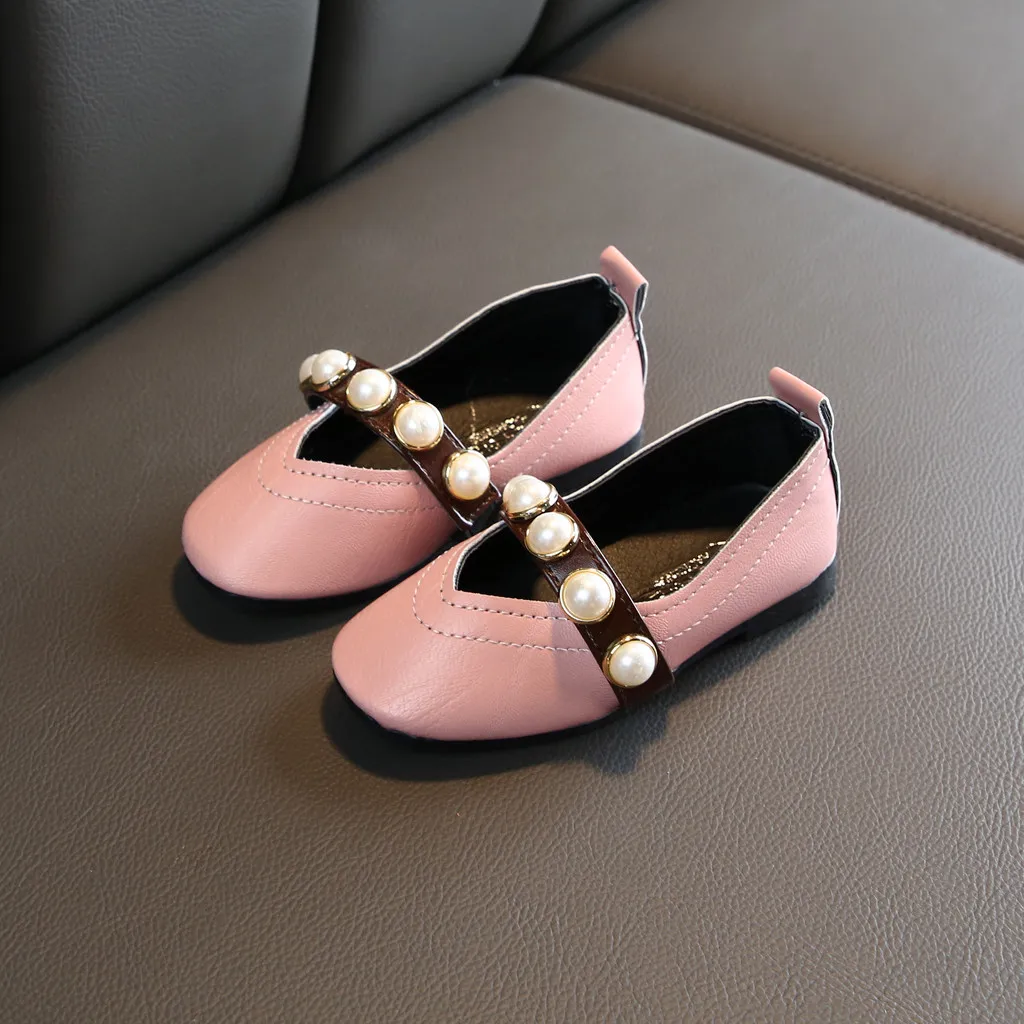 Демисезонные туфли принцессы для девочек новинка 2019 детские сандалии с жемчугом