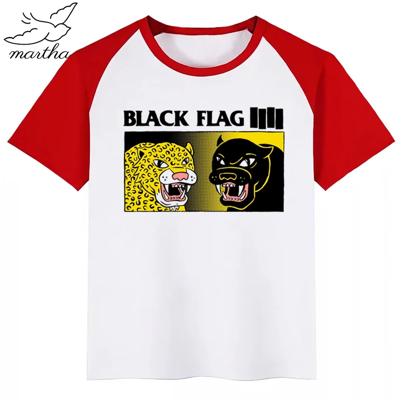Футболка с принтом черного флага для мальчиков и девочек детская забавная одежда