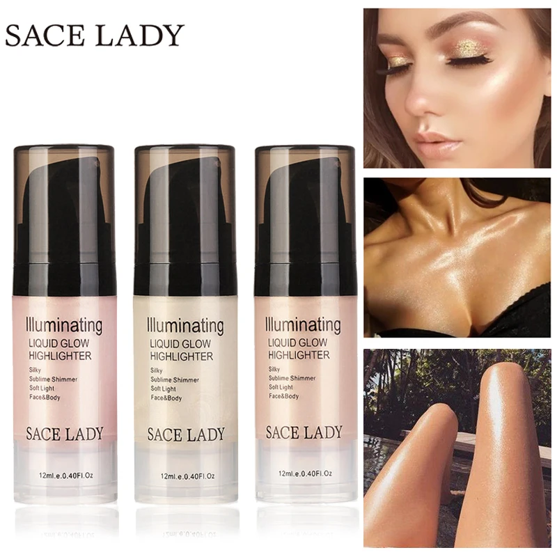 SACE LADY Shimmer жидкий текстовый Маркер крем для лица Сияющий макияж светящийся Набор