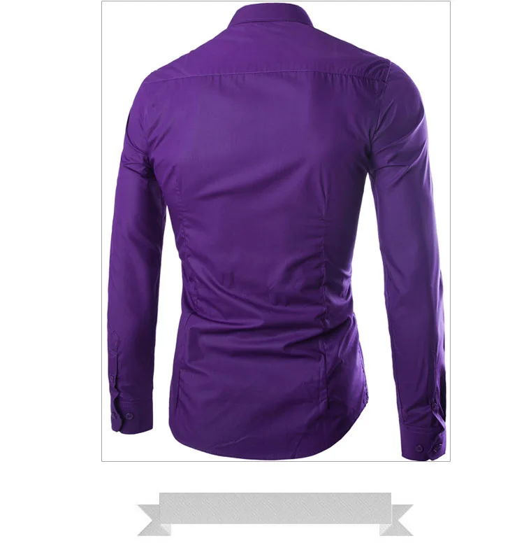 

Brand White Men Shirt Long Sleeve Chemise Homme Fashion Business Design Mens Slim Fit Dress Shirts Casual Camisa Social