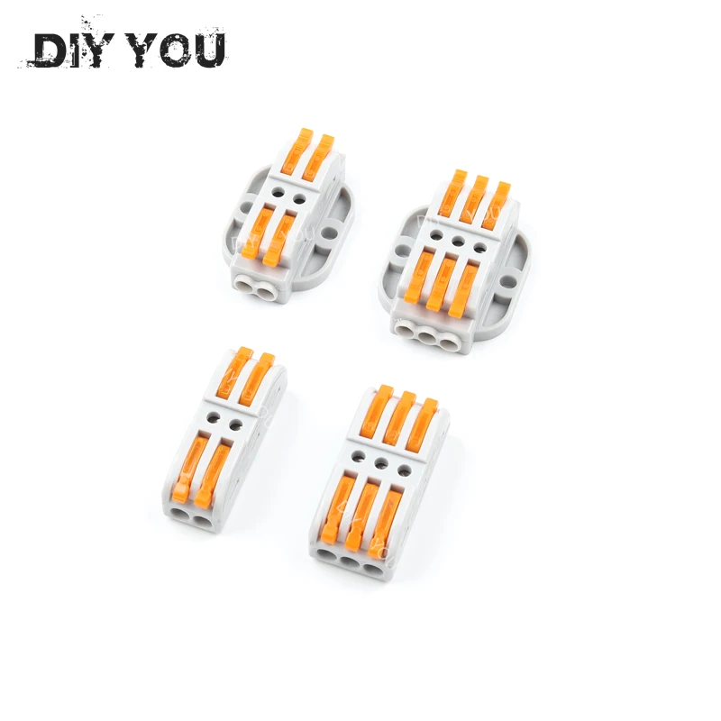 DIY YOU 222 соединитель провода 2/3 pin SPL-2/3 клетка универсальный док-Быстрый проводки проводники клеммный блок Электрооборудование