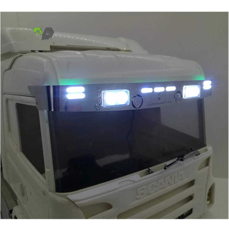 Rc игрушки грузовик корпус крыша светодиодный Прожекторы для 1/14 весы Tamiya Scania R470 R620 R730 56323 модель тракторный прицеп аксессуар