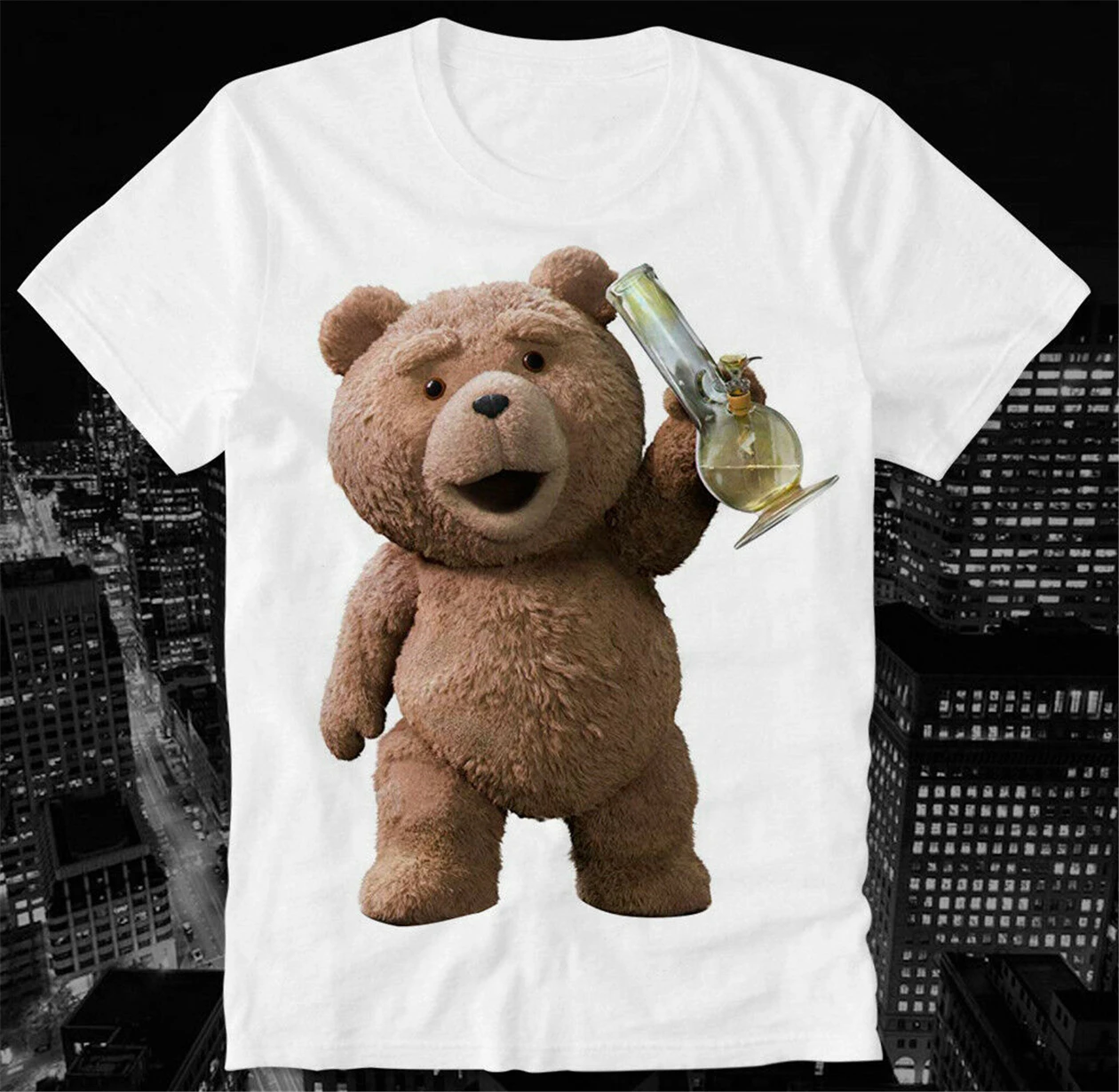Топы футболки Ted Bong Cult Fun забавный фильм Stoner Joint Weed thunderbuddies футболка свободный