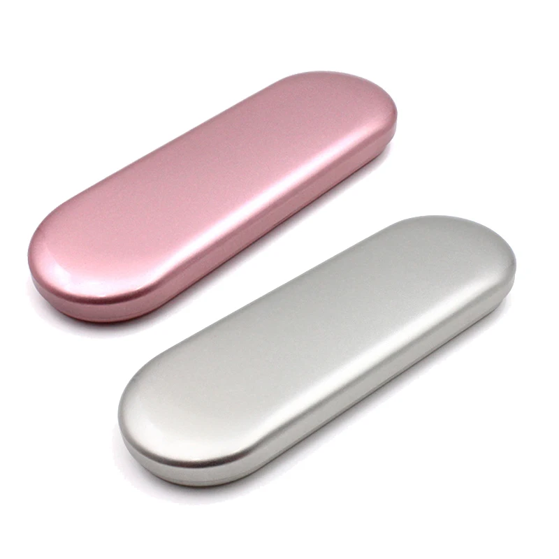 Ящик для хранения пинцетов ресниц серебристого и розового цвета чехол