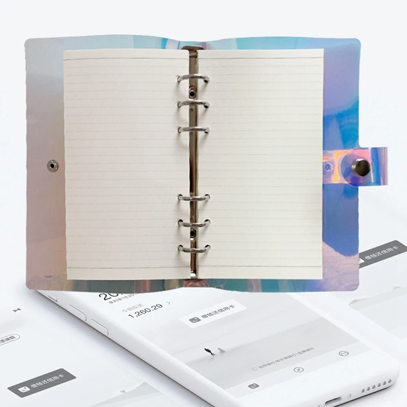 

Binder Pockets A6 Zipper Pouch,Envelope Pouch Standard 6 Holes Binder Pouches Waterproof,Snap Button Closure Loose Leaf