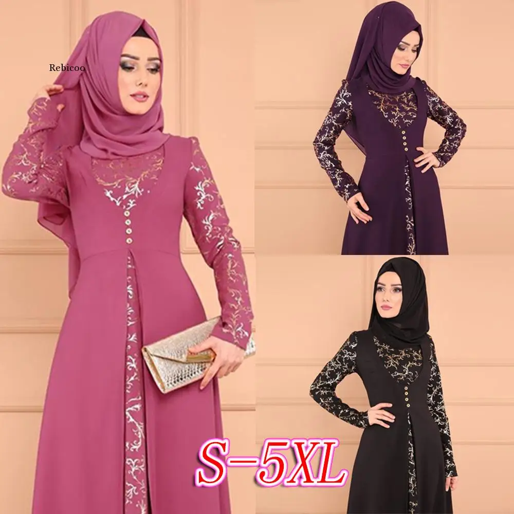 

Женское платье с длинным рукавом и имитацией двух частей, размеры до 5Xl