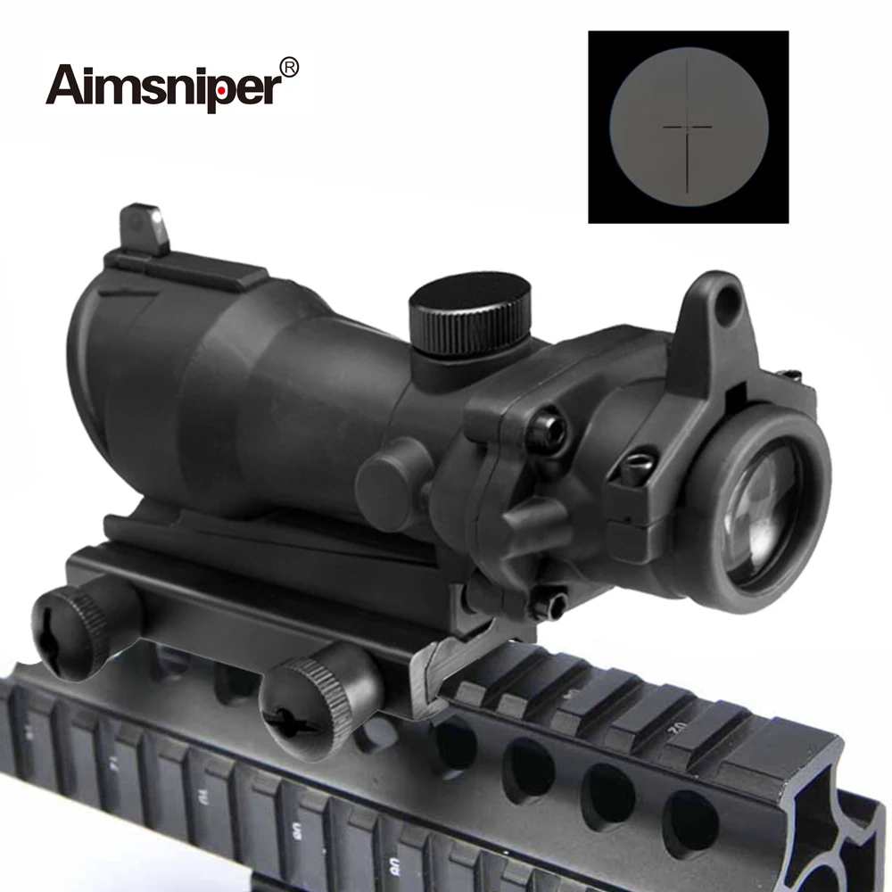 Оптический прицел Triji ACOG Style 4x32 оптический с красной точкой для AR15 M4 M16 | Спорт и