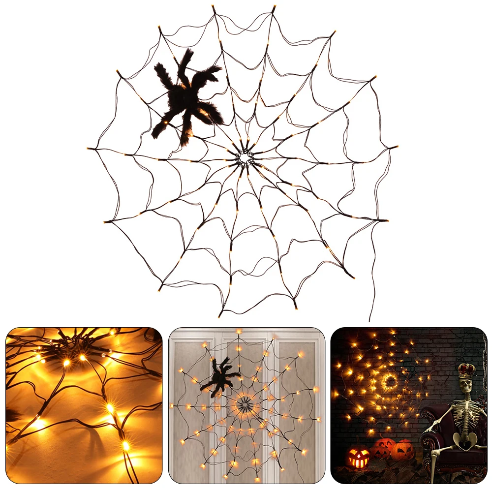 

Spider Web LED String Lights Garland Fairy Lamps Christmas Led Outdoor Remote For Patio Garden Home Wedding Party Decoration