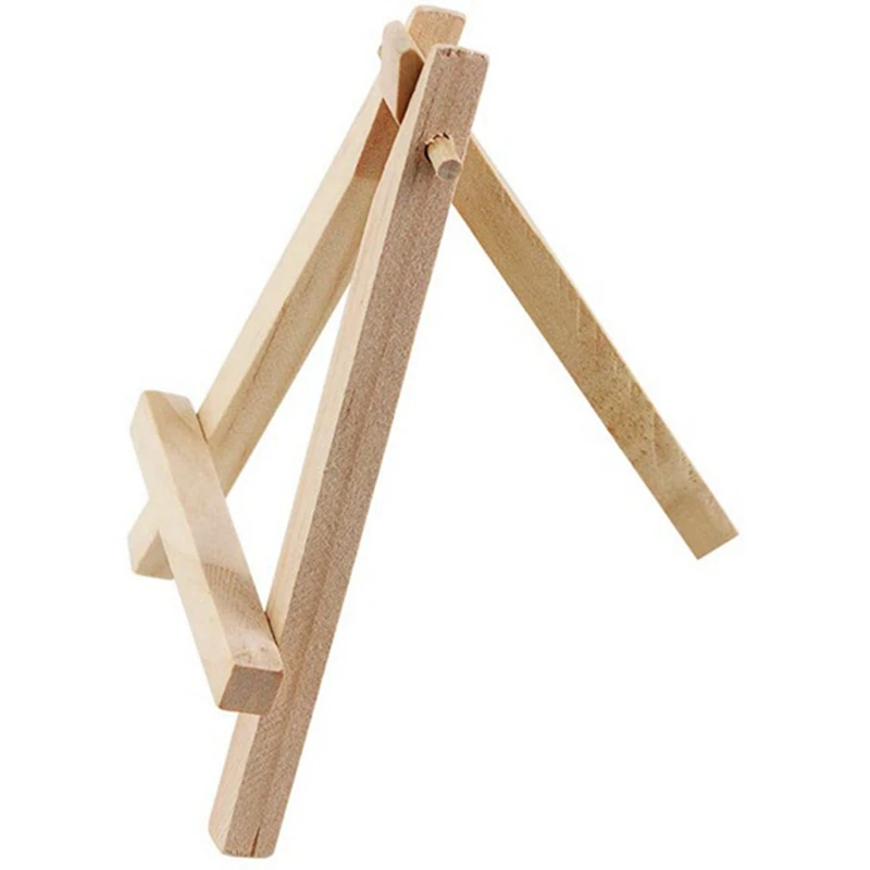 

20 Pieces of Mini Wooden Display Easel Wooden Easel, Used for Painting Craft Small Acrylic Oil Project, 9X16mm