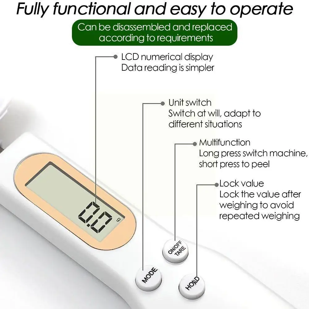 

Мерная ложка, Электронная кухонная ложка для взвешивания выпечки, высокоточная мерная ложка для ингредиентов, грамм F5L5