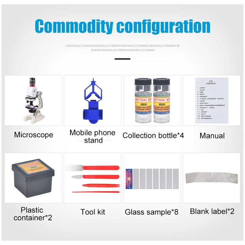 

1200X Student Monocular Biological Microscope Set Alloy Home Science Educational for Kids Child Lab Optical Instruments