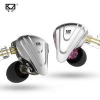 kz zsx 5ba1dd 6 driver hybrid in ear hifi earphones with zinc alloy faceplate 0 75mm 2 pin detachable cable for audiop