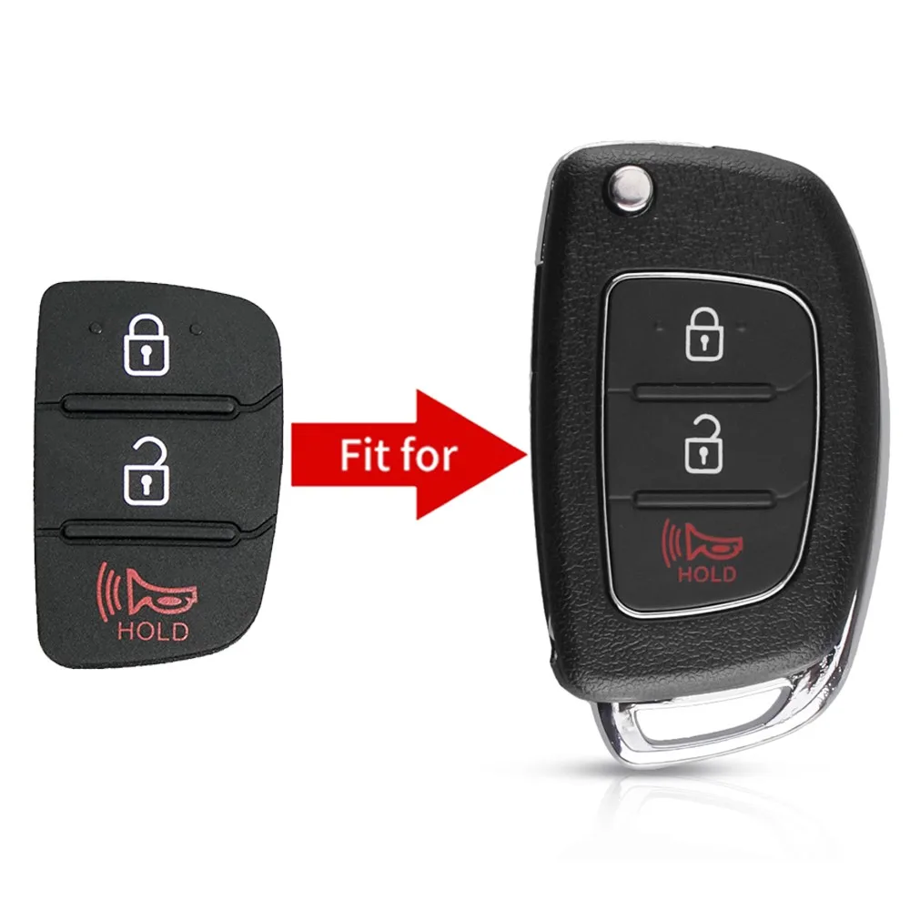 

Soft Silicone Key Button Pad 3 4 Buttons Auto Silicone Key Fob Remote Protector Car Remote Key Shell for Hyundai