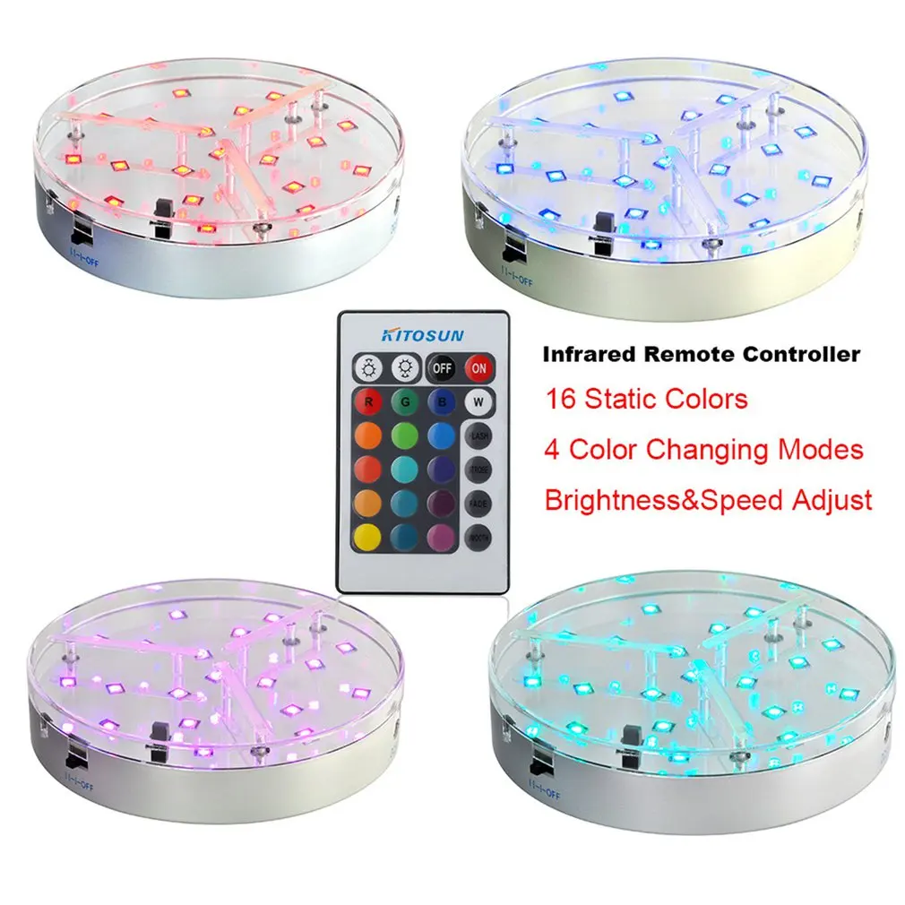

Rechargeable High-end Hookah Lamp Holder LED Stand Base Light Remote Control Full Color LED Hookah Light