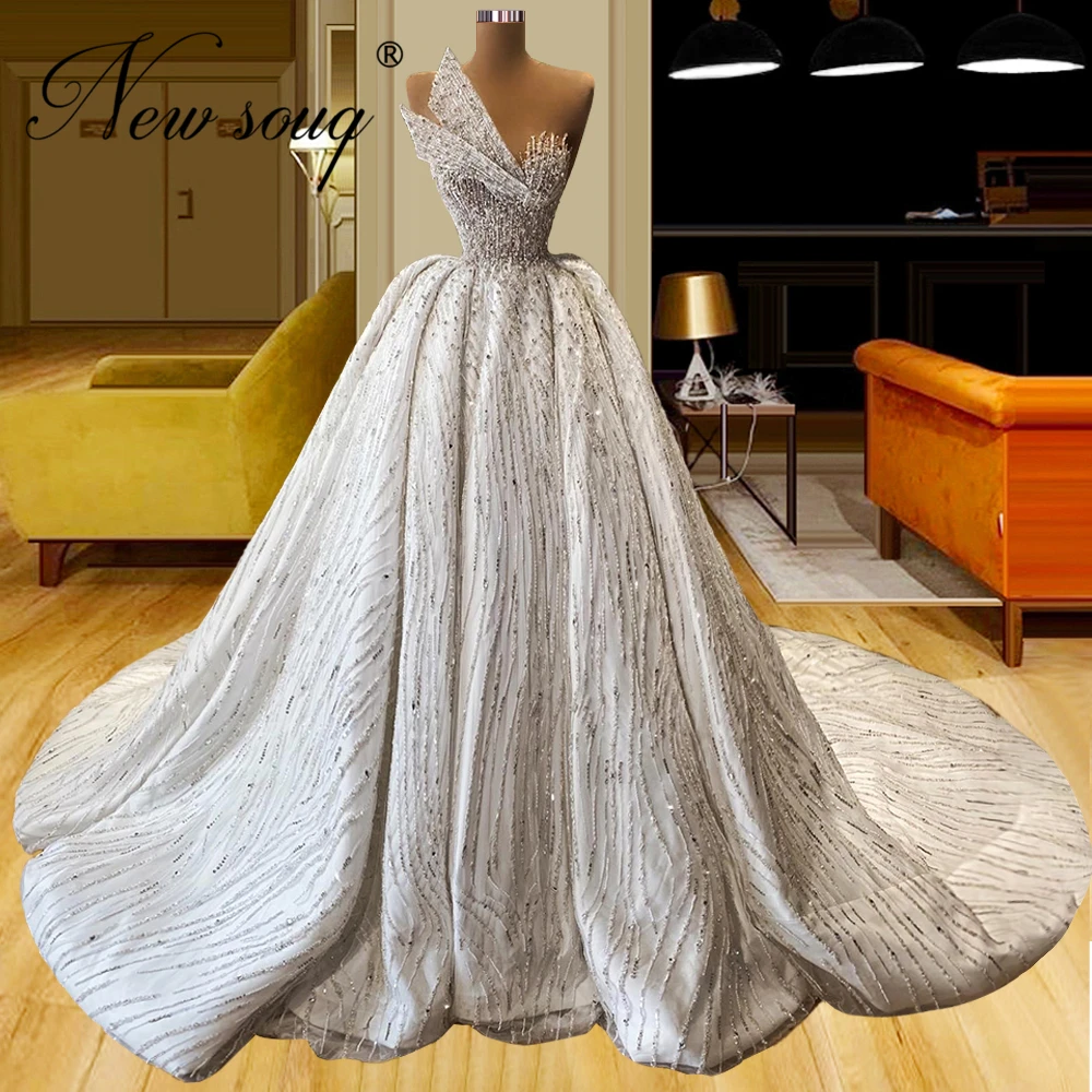 

Dubai Couture Beaded Evening Dresses 2022 Robes De Soiree Elegant Long Mermaid Wedding Party Dresses Crystals Women Prom Dress