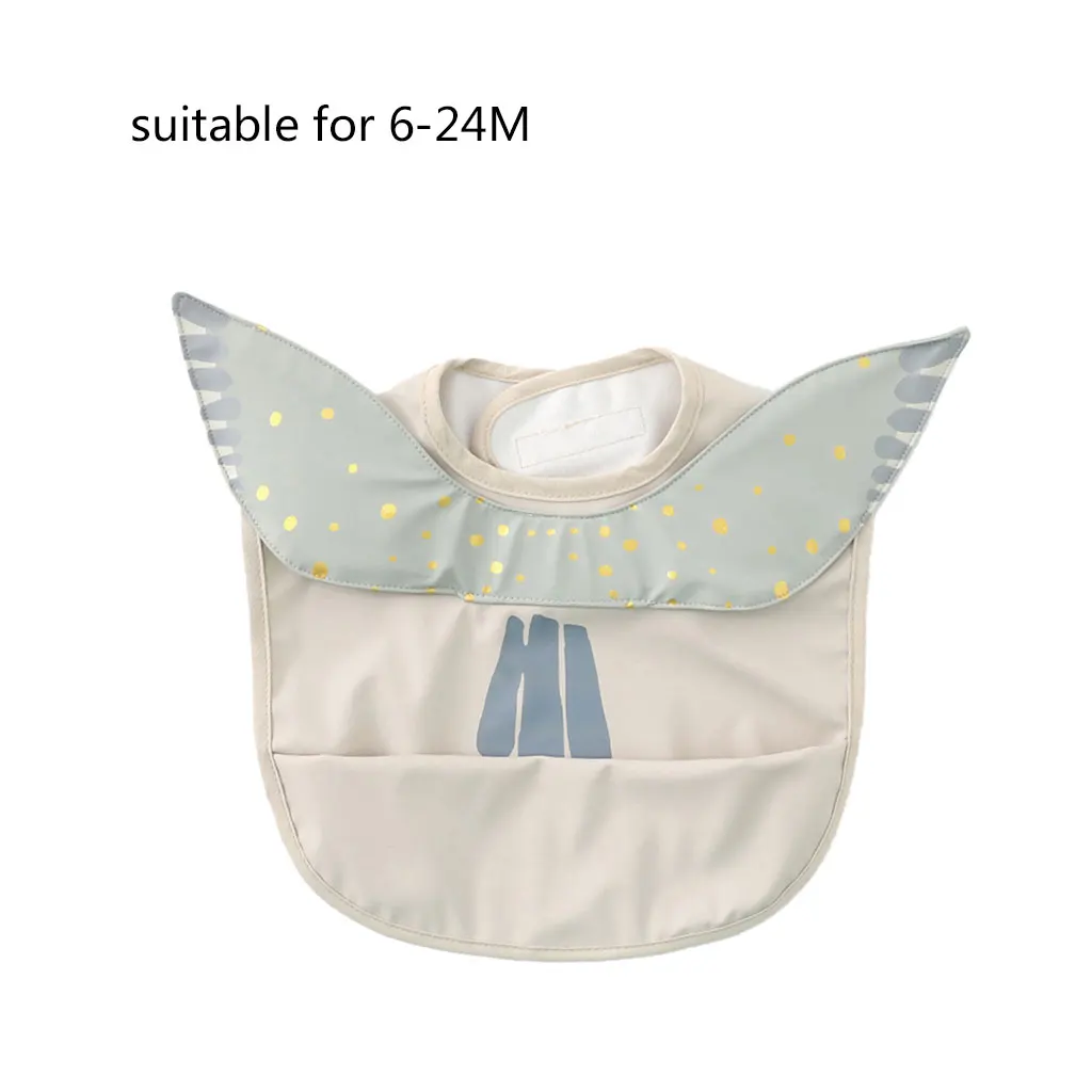 

Infant PU Leather Waterproof Feeding Cloth Baby Drool Bib Burp Cloth with Pocket