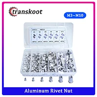 M3 M4 m5 m6 m8 m10 m12 оцинкованные гайки из углеродистой стали с накаткой Rivnut с плоской головкой заклепки с резьбой